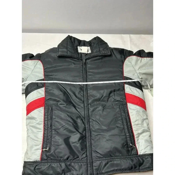 Vtg 80s 90s Woolrich Zip Jacket M Red Grey - Picture 6 of 10